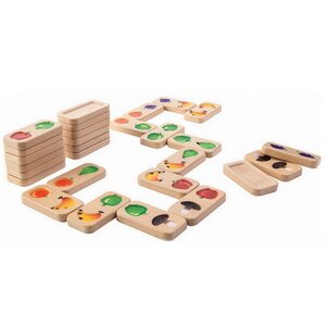 Детское домино Фрукты и Овощи, дерево Plan Toys фото 1