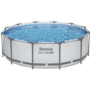 Круглый каркасный бассейн 56418 Bestway Steel Pro Max 366*100 см, фильтр-насос, лестница Bestway фото 9