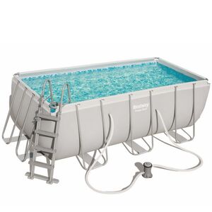 Прямоугольный каркасный бассейн Bestway Power Steel 412*201*122 см, фильтр-насос, лестница Bestway фото 2