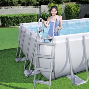 Прямоугольный каркасный бассейн Bestway Power Steel 412*201*122 см, фильтр-насос, лестница Bestway фото 3