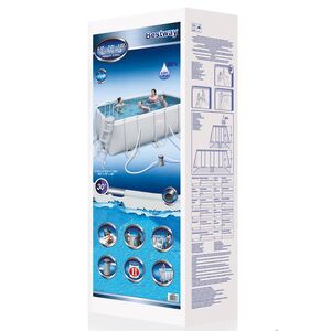 Прямоугольный каркасный бассейн Bestway Power Steel 412*201*122 см, фильтр-насос, лестница Bestway фото 7