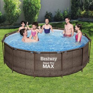 Каркасный бассейн 56709 Bestway Steel Pro Max - Rattan 366*100 см, фильтр-насос, лестница Bestway фото 6