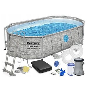 Каркасный овальный бассейн Bestway Power Steel Swim Vista 427*250*100 см, фильтр-насос, аксессуары Bestway фото 4