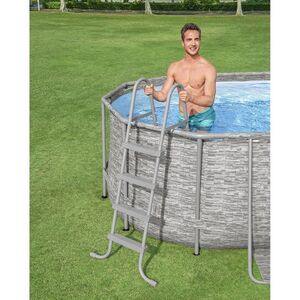 Каркасный овальный бассейн 56716 Bestway Power Steel Swim Vista 549*274*122 см, фильтр-насос, аксессуары Bestway фото 3