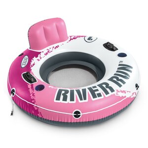 Надувной круг-кресло River Run с сетчатым дном 135 см розовый INTEX фото 6
