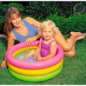 Детский бассейн "Радуга", 61*22 см, надувное дно, 57402 Intex INTEX фото 1