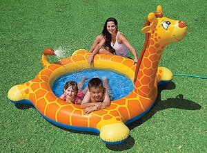 Детский бассейн "Жираф с фонтаном", 122*65*208 см