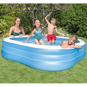 Семейный надувной бассейн Blue Lagoon 229*56 см, клапан INTEX фото 1
