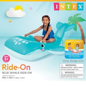 Надувная игрушка для плавания Голубой Кит 168*140 см INTEX фото 5