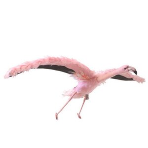 Большая мягкая игрушка Розовый фламинго летящий 97 см