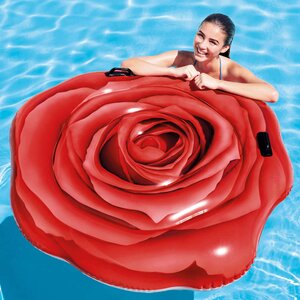 Большой надувной матрас Красная Роза 127*119 см INTEX фото 2