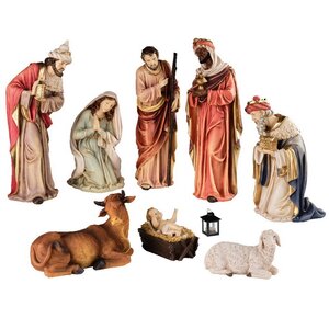 Рождественский вертеп O Holy Night, 8 фигур, 20-58 см
