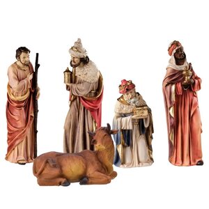 Рождественский вертеп O Holy Night, 5 фигур, 28-58 см, уцененный