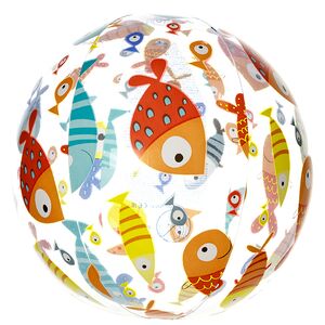 Надувной мяч Цветной с рыбками 61 см