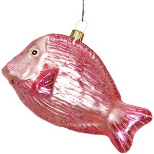 Стеклянная елочная игрушка Рыбка Фабиани 10 см, подвеска GMC z.o.o. фото 1
