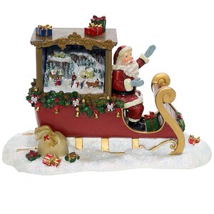 Новогодняя музыкальная композиция Рождественские сани с подарками 21 см, подсветка, батарейки Edelman фото 4