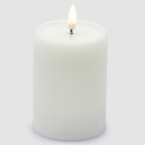 Светодиодная свеча с имитацией пламени Moccolo 10 см белая, с пультом EDG фото 1