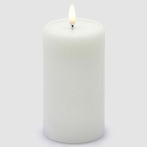 Светодиодная свеча с имитацией пламени Moccolo 13 см белая, с пультом EDG фото 1