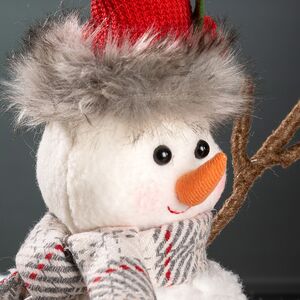 Декоративная фигура Снеговик Тоби в рождественском колпаке 29 см Kaemingk фото 2