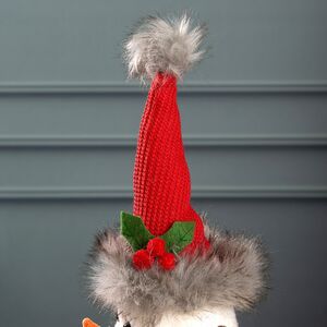 Декоративная фигура Снеговик Тоби в рождественском колпаке 29 см Kaemingk фото 6