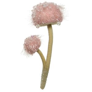 Елочная игрушка Грибочки из Неверлэнда 23 см с нежно-розовой шляпкой, подвеска Kaemingk фото 1