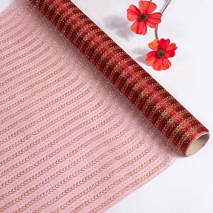 Ткань для декорирования Золотой путь 35*200 см томный бургунди