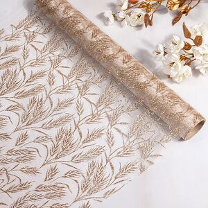 Ткань для декорирования Танцующие тюльпаны 35*200 см кремовая