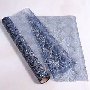 Ткань для декорирования Хрустальные ракушки 35*200 см волшебный сапфир