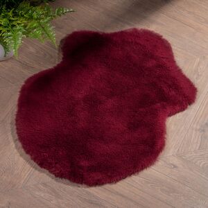 Декоративный меховой коврик Isavina 55*38 см бургунди