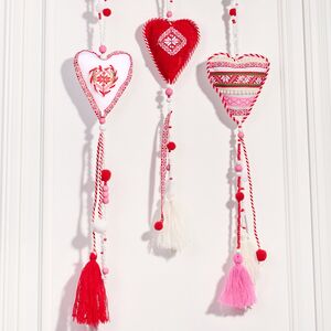 Набор елочных украшений Сердечки Salmueros 55 см, 3 шт, подвеска