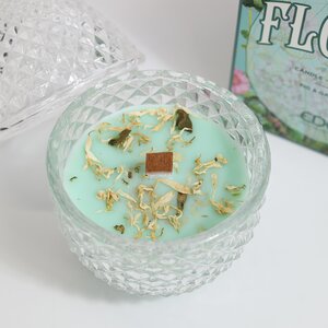 Ароматическая свеча Flora - Fig&Gardenia 12 см, 20 часов горения EDG фото 2