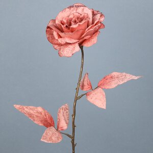 Искусственная роза Аурелия 60 см розовый бархат Kaemingk фото 1