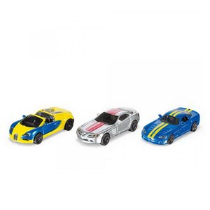 Набор спортивных машинок Mercedes-Benz, Bugatti и Dodge Viper, 3 шт, 1:55