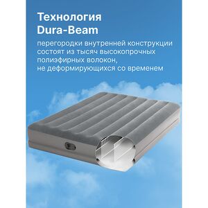 Надувной матрас Prestige Queen со встроенным USB-насосом, 152*203*30 см INTEX фото 3