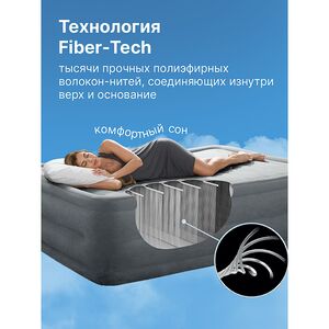 Надувная кровать с насосом Essential Rest Queen, 152*203*46 см INTEX фото 3