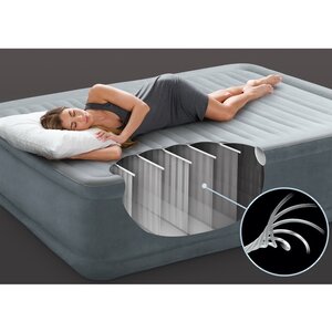 Надувная кровать с насосом Comfort-Plush 152*203*46 см INTEX фото 4
