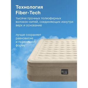 Надувная кровать с насосом Ultra Plush Queen, 152*203*46 см INTEX фото 3