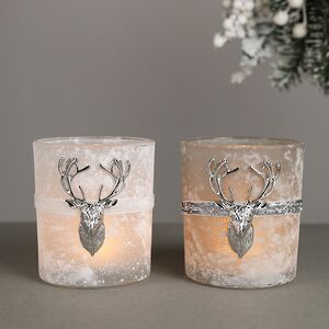 Стеклянный подсвечник Deers Style 10 см дымчатый Kaemingk фото 3