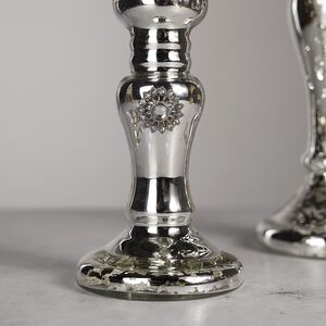 Подсвечник Бокал на серебряной ножке 26 см Kaemingk фото 2