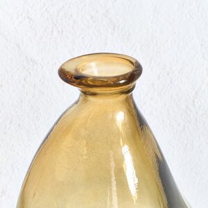 Стеклянная ваза-бутылка Олеа 36 см горчичная Kaemingk фото 3