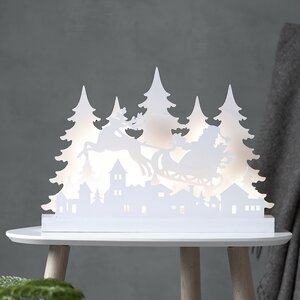 Новогодний светильник Magically Wood: Санта на санях 42*30 см, 36 теплых белых LED ламп, на батарейках Star Trading фото 2