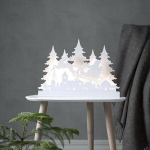Новогодний светильник Magically Wood: Санта на санях 42*30 см, 36 теплых белых LED ламп, на батарейках Star Trading фото 3