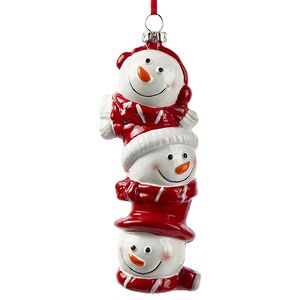 Елочная игрушка Снеговички - Lastinham Pyramid 15 см