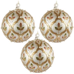Елочные шары Palazzo dei Fiori 10 см, стекло, 6 шт