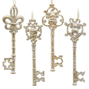 Елочные игрушки Ключи - Palazzo Segreti 15 см, 4 шт EDG фото 1
