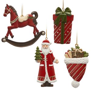 Елочные игрушки Ghisland: Рождество в Нью-Йорке 10 см, 4 шт