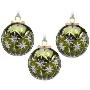 Елочные шары Christmas Chic 8 см, стекло, зеленые, 6 шт