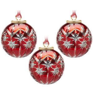 Елочные шары Christmas Chic 8 см, стекло, красные, 6 шт