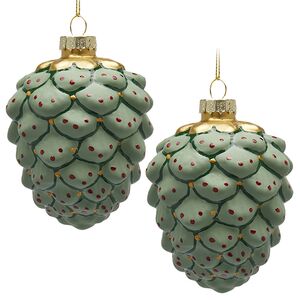 Елочные игрушки Шишки - Barleboro Lierna 10 см, стекло, 2 шт