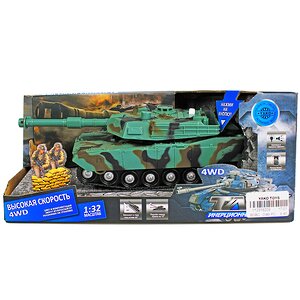 Боевой танк 2 1:32 свет звук инерционный Yako Toys фото 1